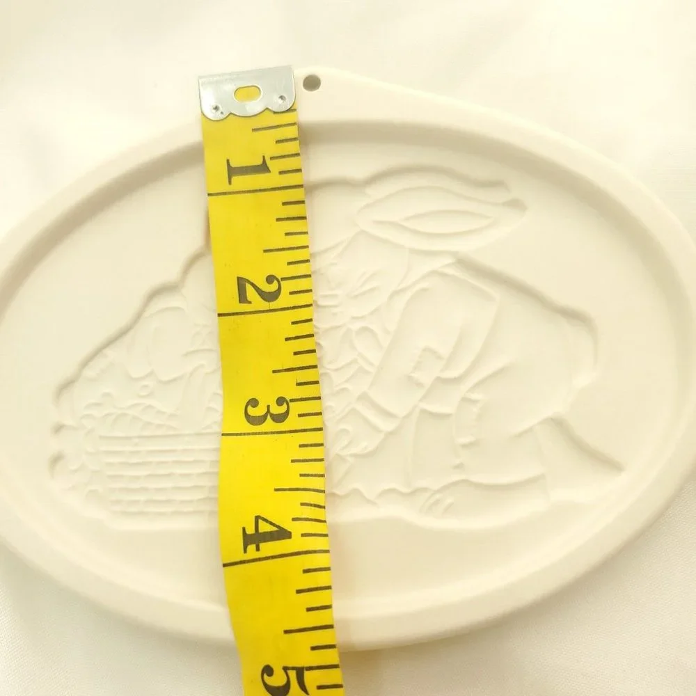 Longaberger Cream 1995 Limited Edition Grandpa Bunny & Herbie Easter Cookie Mold